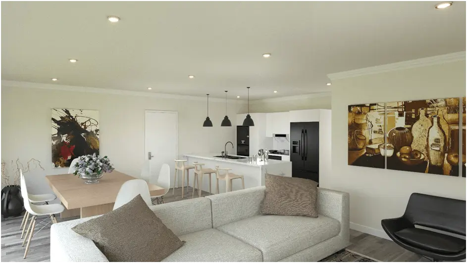 A modern home at Yarragon Village set among landscaped gardens